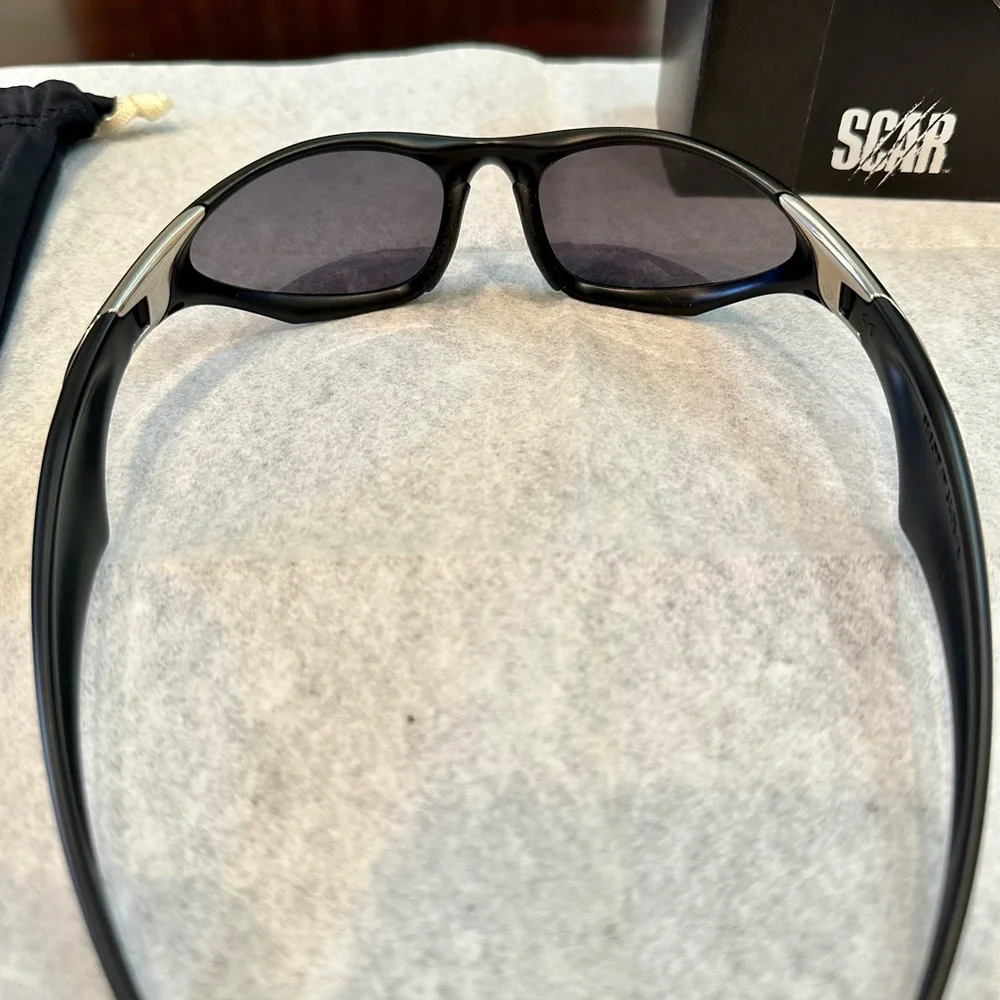 Oakley Scar Sunglasses in black with black lenses